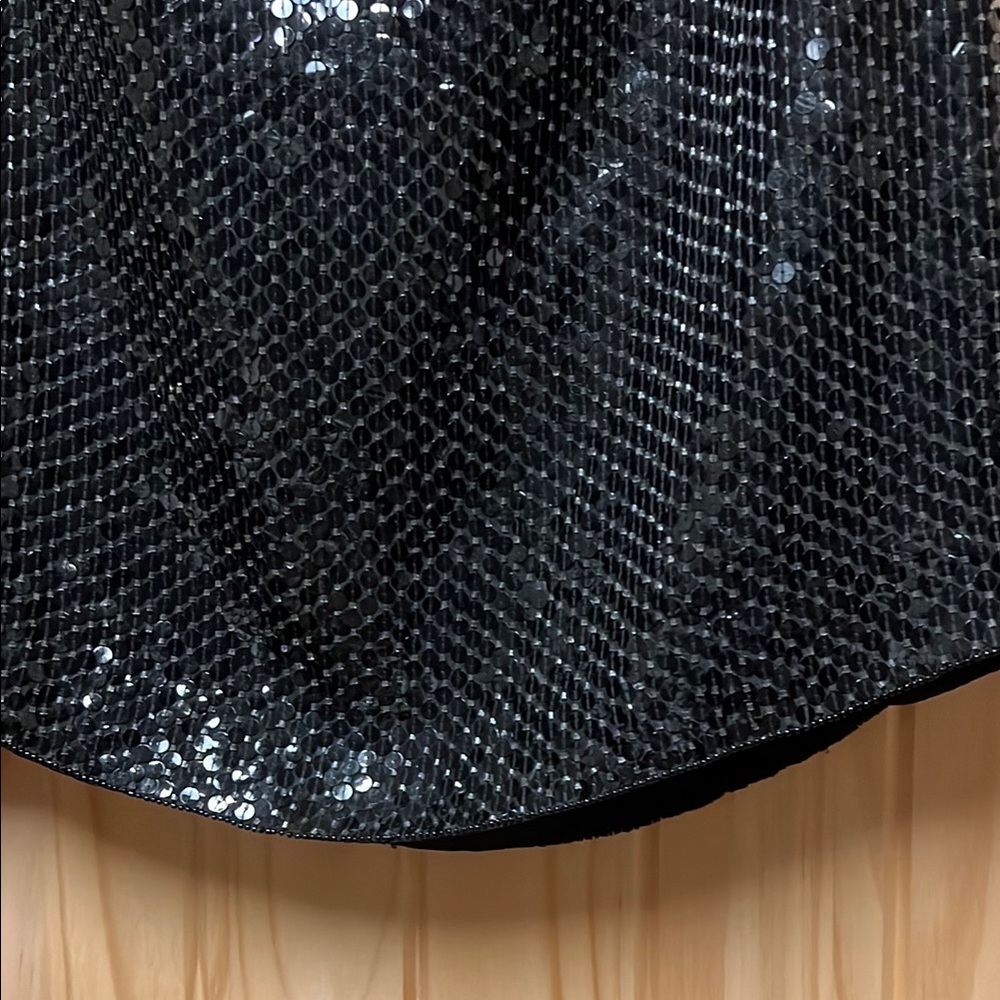 Vintage Escada by Margaretha Ley Elegant Black Silk Sequin Beaded Skirt 40 - Picture 13 of 16
